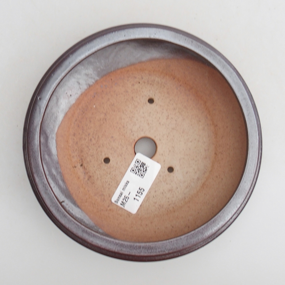 Bonsaischaal van keramiek 15 x 15 x 4,5 cm, bruin