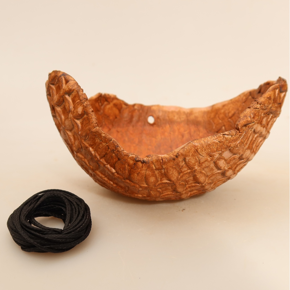 Keramische schaal voor kokedama, 12 x 12 x 7 cm, kleur: roze