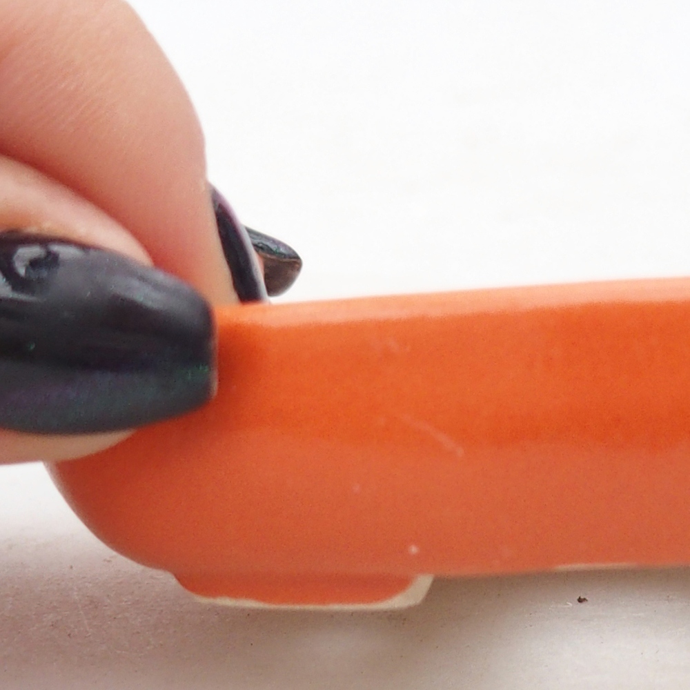 Mini bonsaischaal 7,5 x 6 x 2 cm, oranje