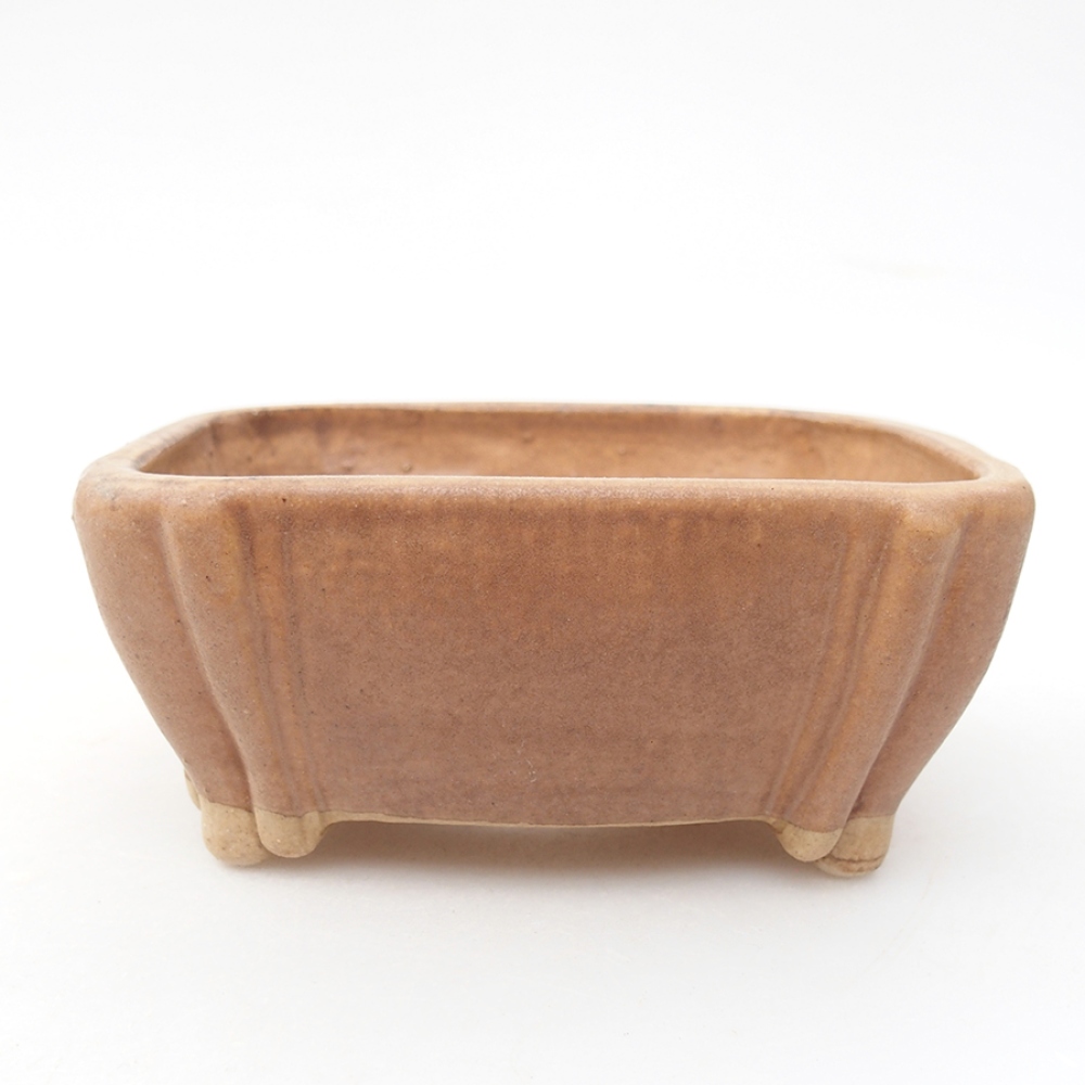 Bonsaischaal van keramiek 10,5 x 8,5 x 4 cm, roze