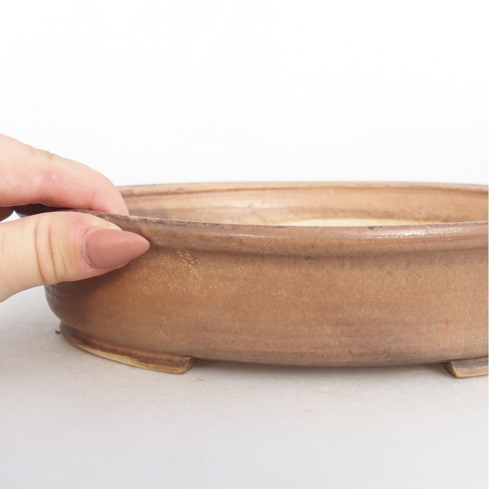 Bonsaischaal van keramiek 24 x 20,5 x 5 cm, roze