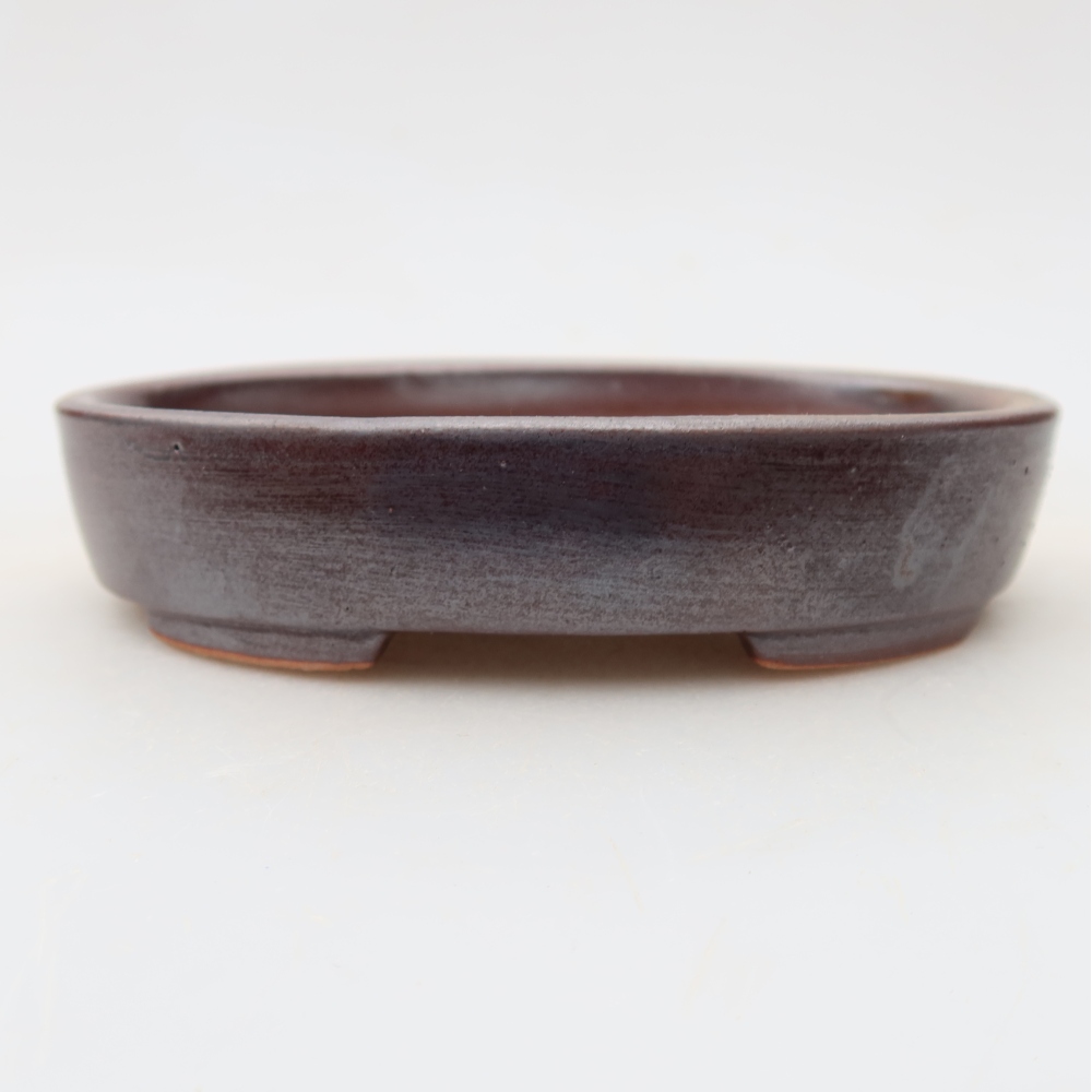 Bonsaischaal van keramiek 12 x 9,5 x 2,5 cm, bruin