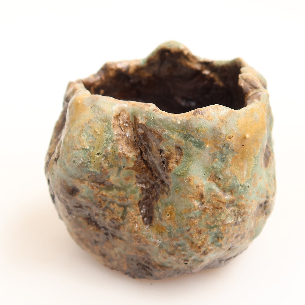 Keramische schaal  5,5 x 5,5 x 5,5 cm , kleur groen