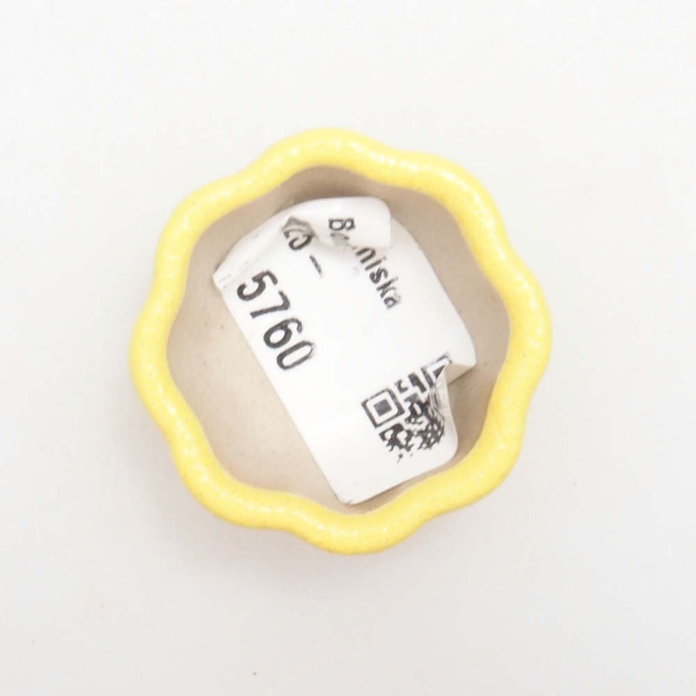 Bonsaischaal van keramiek 3,5 x 3,5 x 2 cm, geel