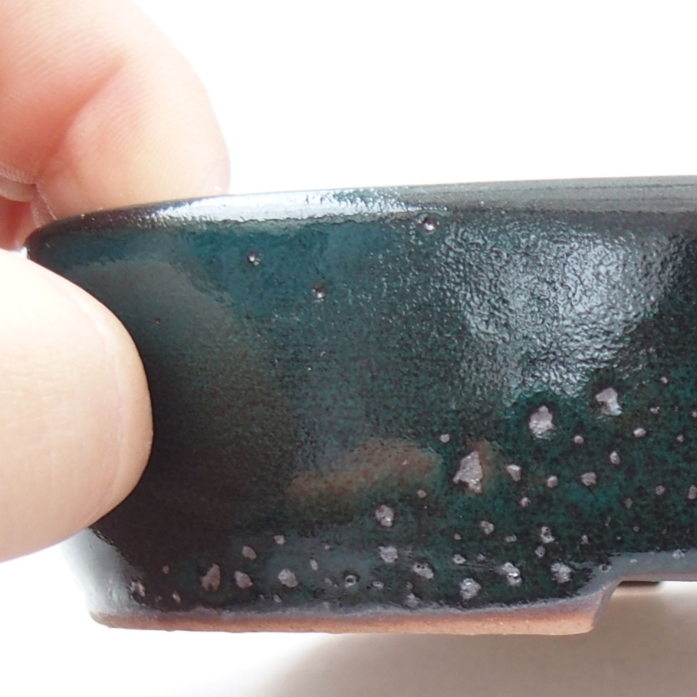 Bonsaischaal van keramiek 22 x 17 x 5 cm, groen