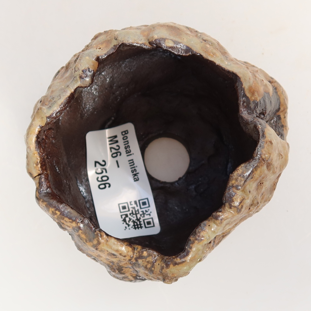 Keramische schaal  7,5 x 6,5 x 6 cm, kleur bruin