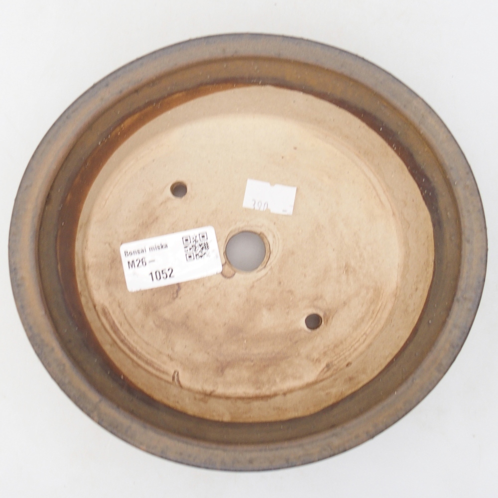 Bonsaischaal van keramiek 17,5 x 16 x 5 cm, bruin