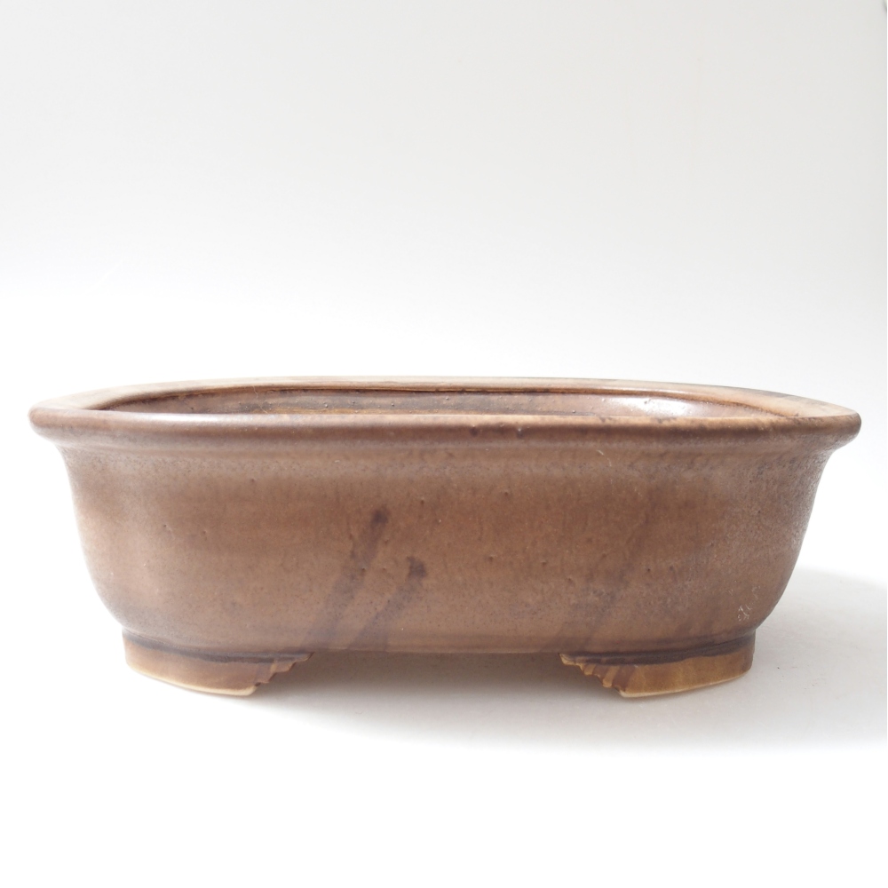 Bonsaischaal van keramiek 25 x 21 x 8 cm, roze