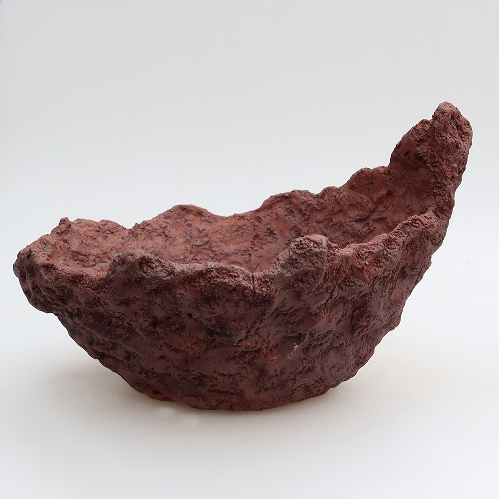 Keramische schaal 23 x 20 x 16,5 cm, kleur bruin