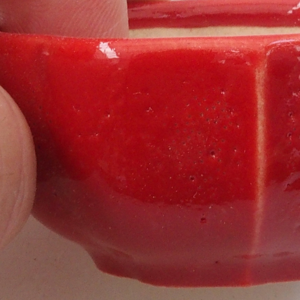 Mini bonsaischaal 6 x 5,5 x 2,5 cm, kleur rood