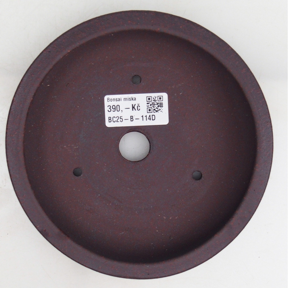 Bonsaischaal van keramiek 16 x 16 x 3 cm, bruin