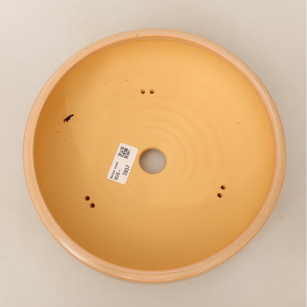 Keramische bonsaipot 23 x 23 x 7 cm, kleur: beige