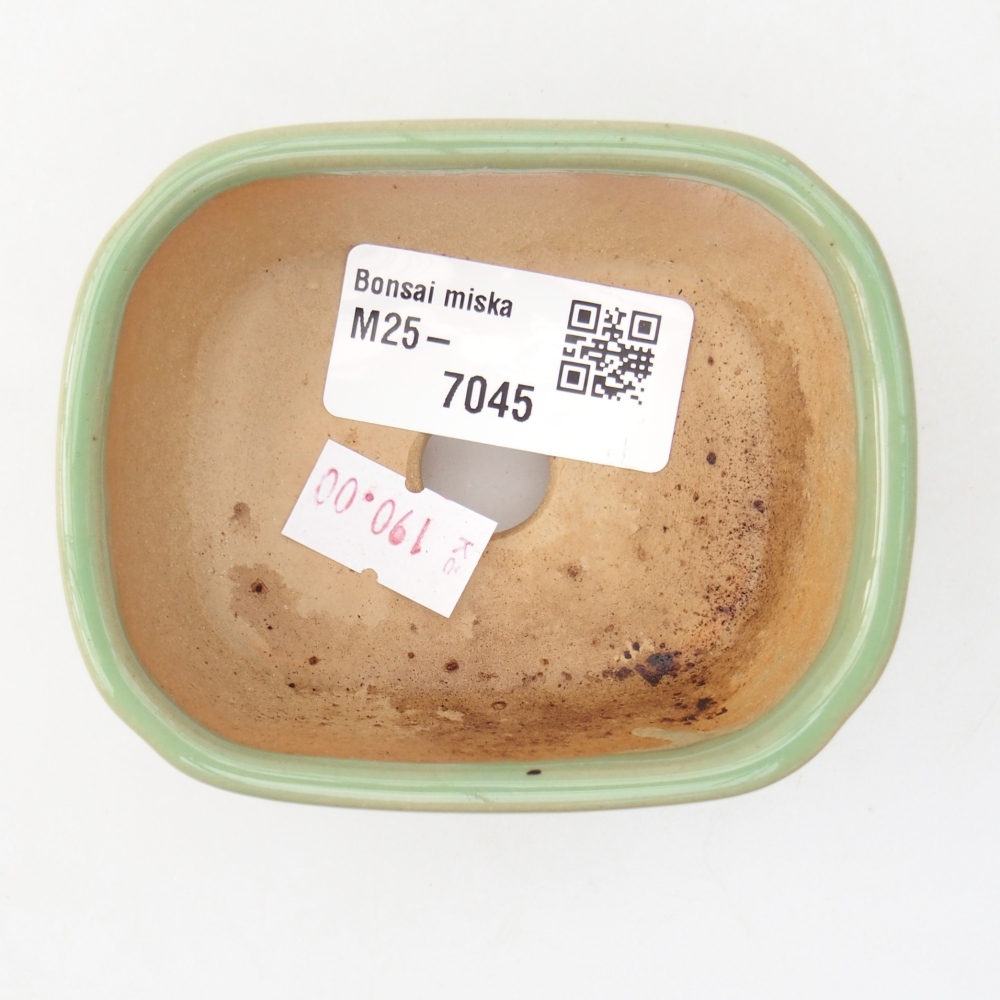 Bonsaischaal van keramiek 26 x 26 x 8 cm, kleur rood