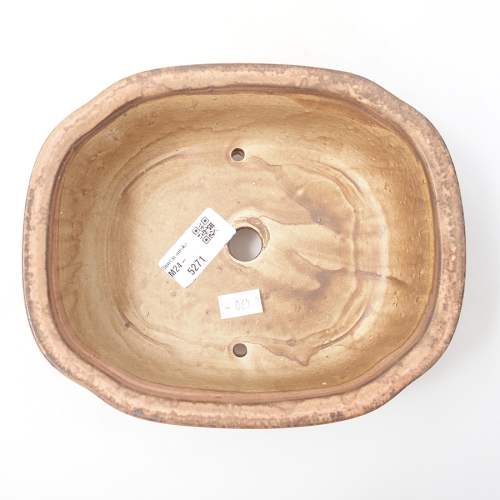 Bonsaischaal van keramiek 20 x 16 x 7 cm, roze