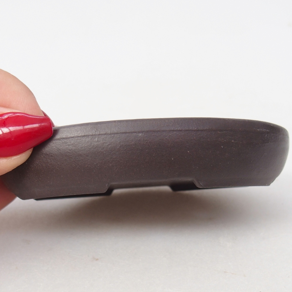 Mini bonsaischaal 9 x 7,5 x 2 cm, bruin