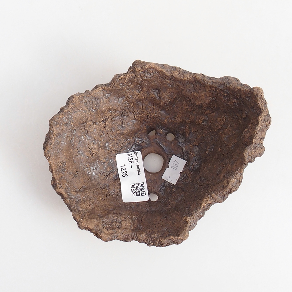 Keramisch Schelp 13 x 11 x 11 cm , kleur bruin