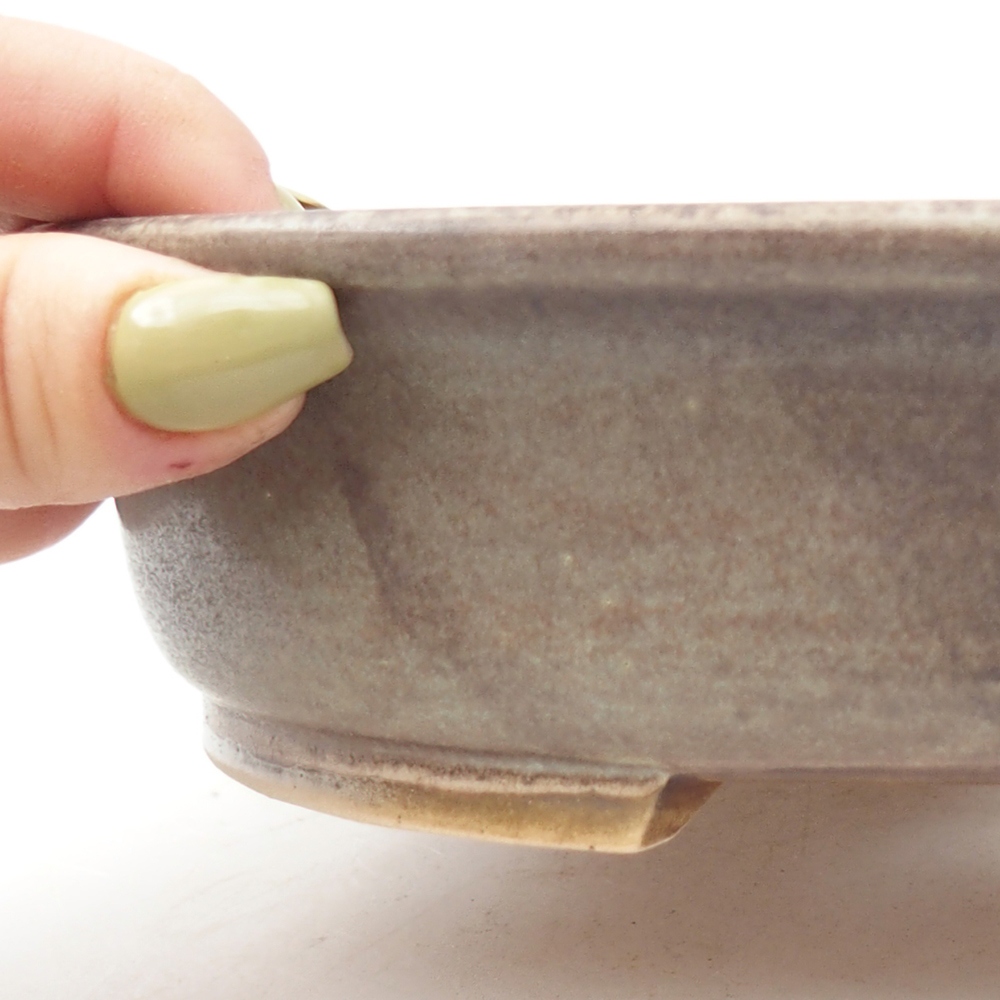 Bonsaischaal van keramiek 21 x 19 x 5 cm, groen