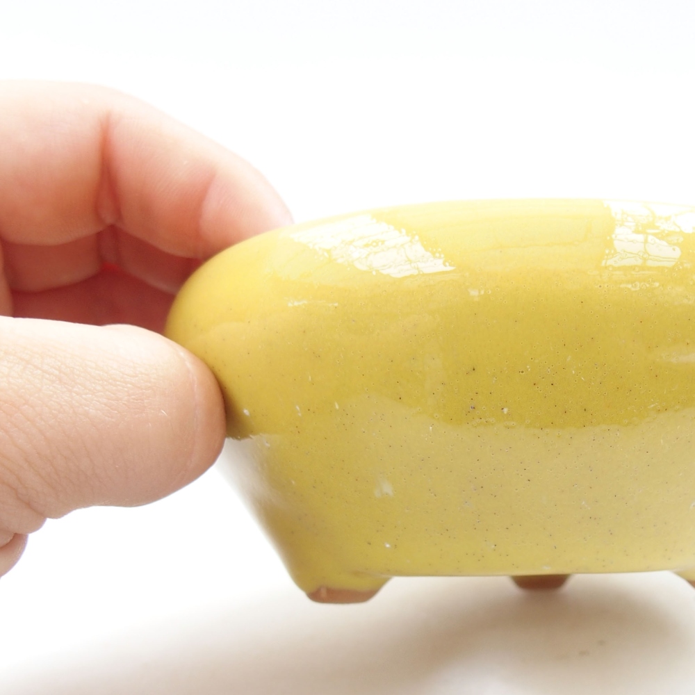 Bonsaischaal van keramiek 22 x 17 x 5 cm, groen