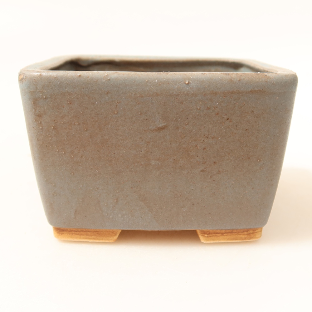 Bonsaischaal van keramiek 8,5 x 8,5 x 5,5 cm, kleur blauw