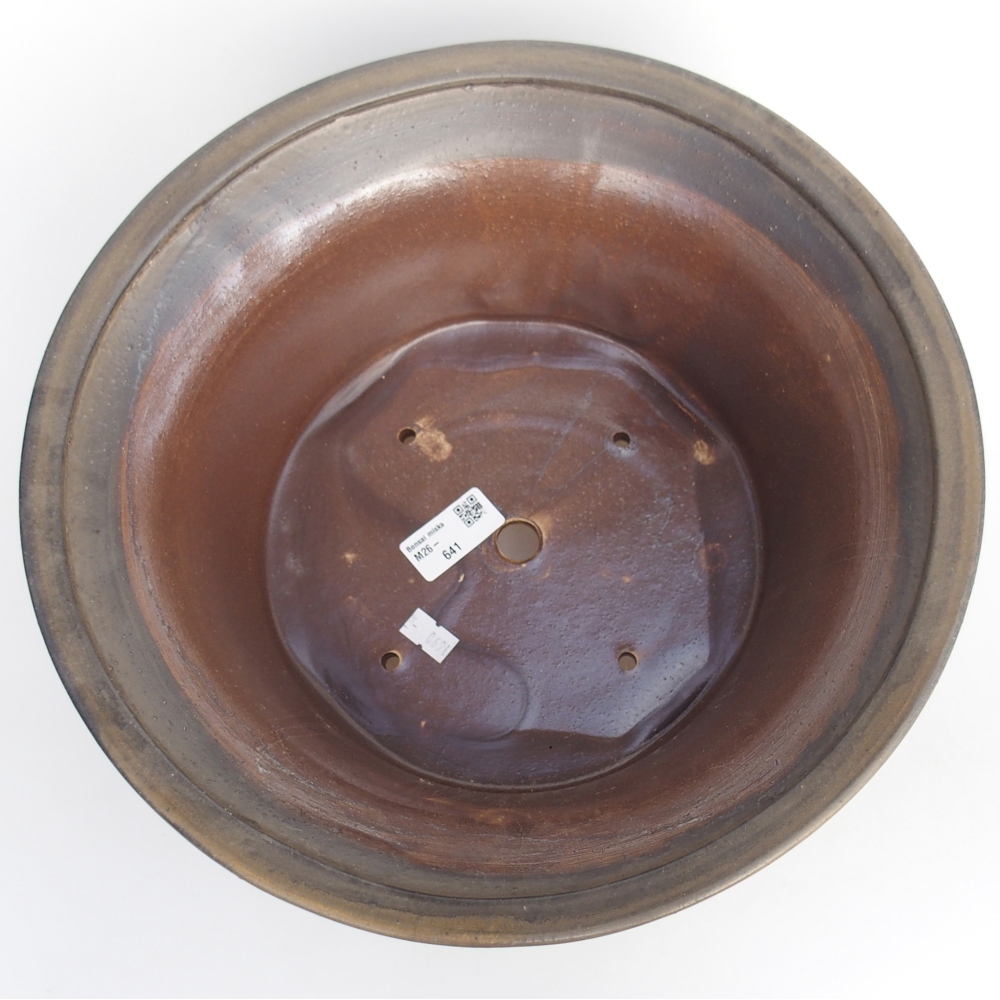 Bonsaischaal van keramiek 31,5 x 31,5 x 14 cm, bruin