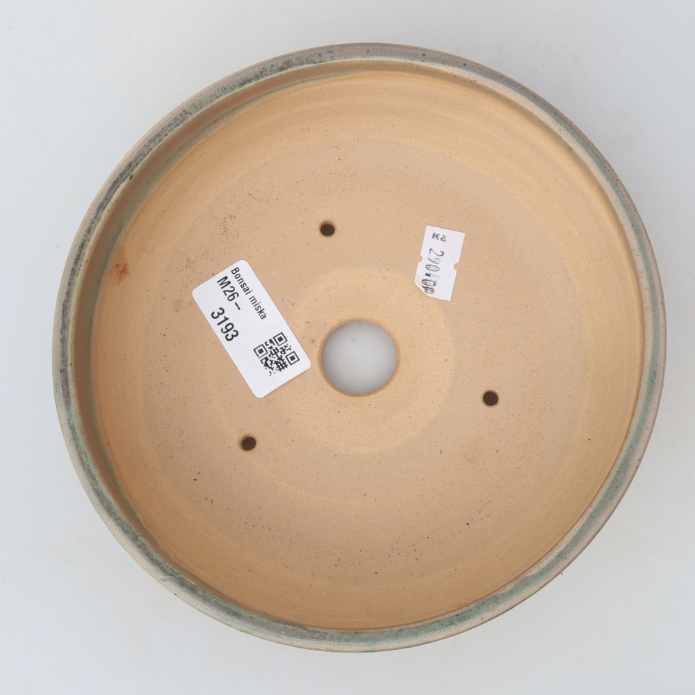 Keramische bonsaipot 16,5 x 16,5 x 5 cm, kleur: beige