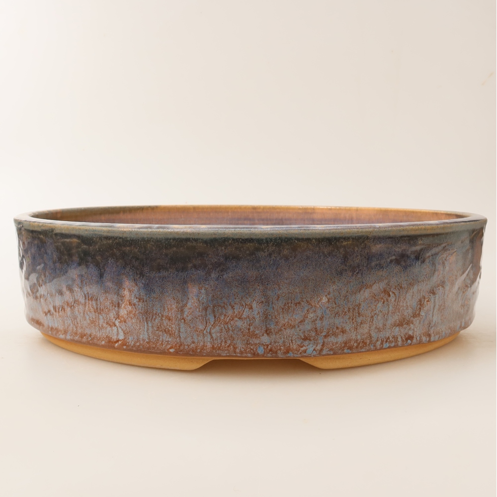 Keramische bonsaipot 31 x 31 x 7,5 cm, kleur: blauw