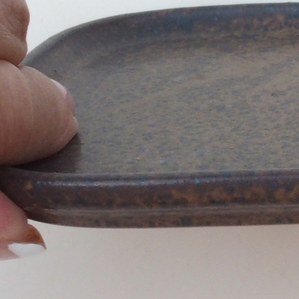 Keramische kom H38 -12 x 11 x 1 cm - bruin