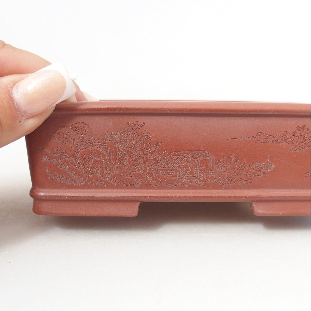 Schaal 11,5 x 7,5 x 4 cm baksteenkleur