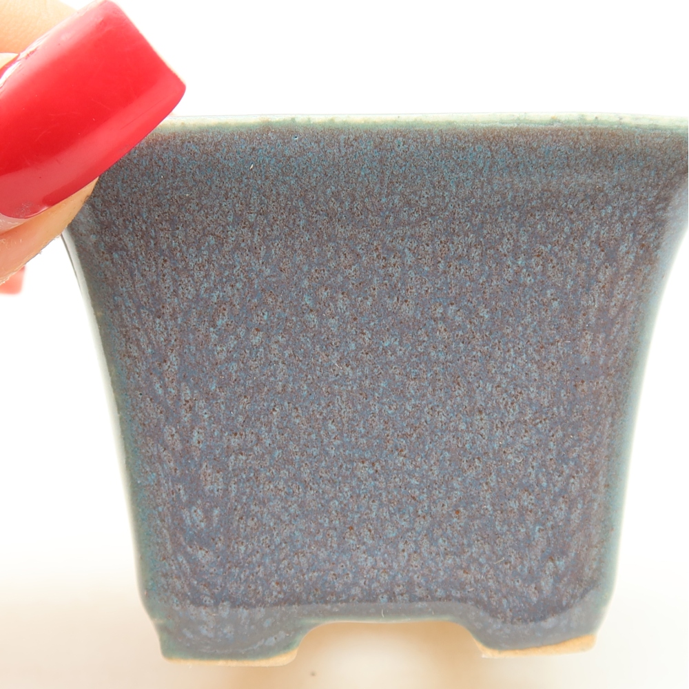 Keramische bonsaipot 6,5 x 6,5 x 5 cm, kleur grijs