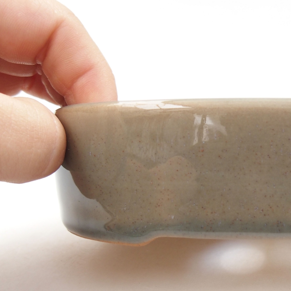 Bonsaischaal van keramiek 22 x 17 x 5 cm, groen