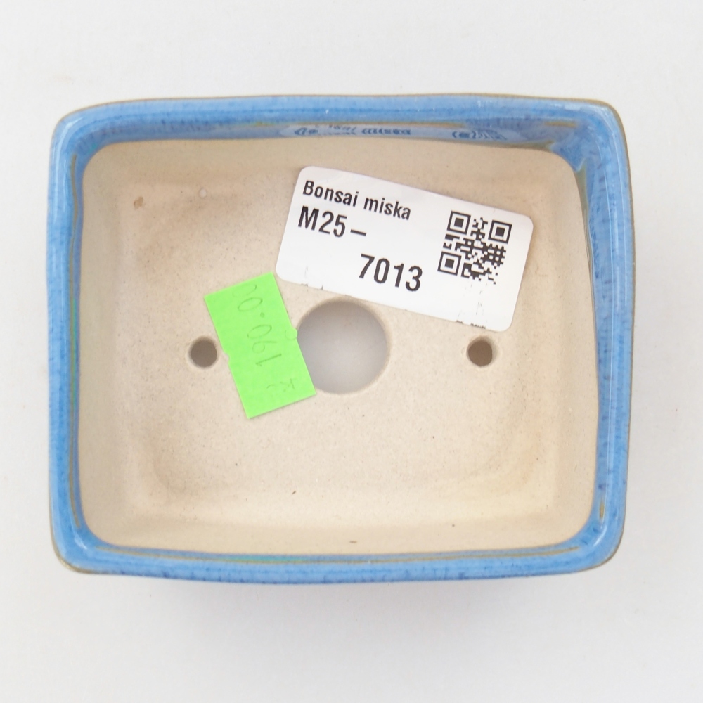 Bonsaischaal van keramiek 26 x 26 x 8 cm, kleur rood