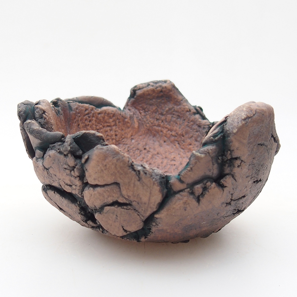 Keramische schelp 9 x 9 x 6 cm , kleur groen