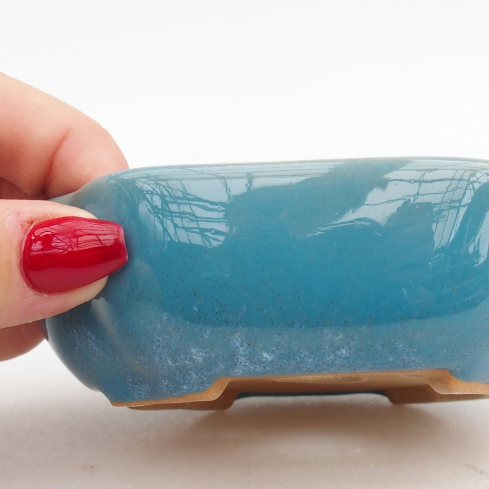 Bonsaischaal van keramiek 26 x 26 x 8 cm, kleur rood