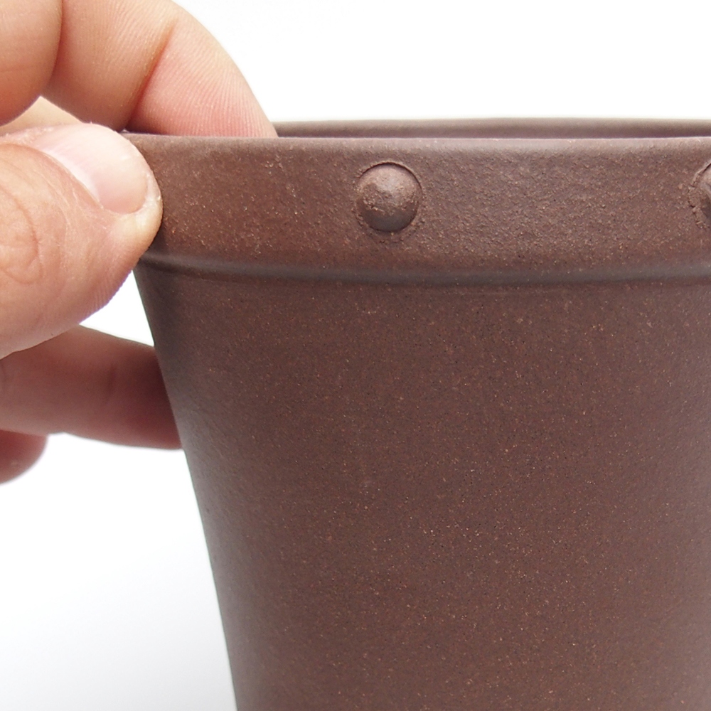 Kom 11 x 11 x 12 cm bruin