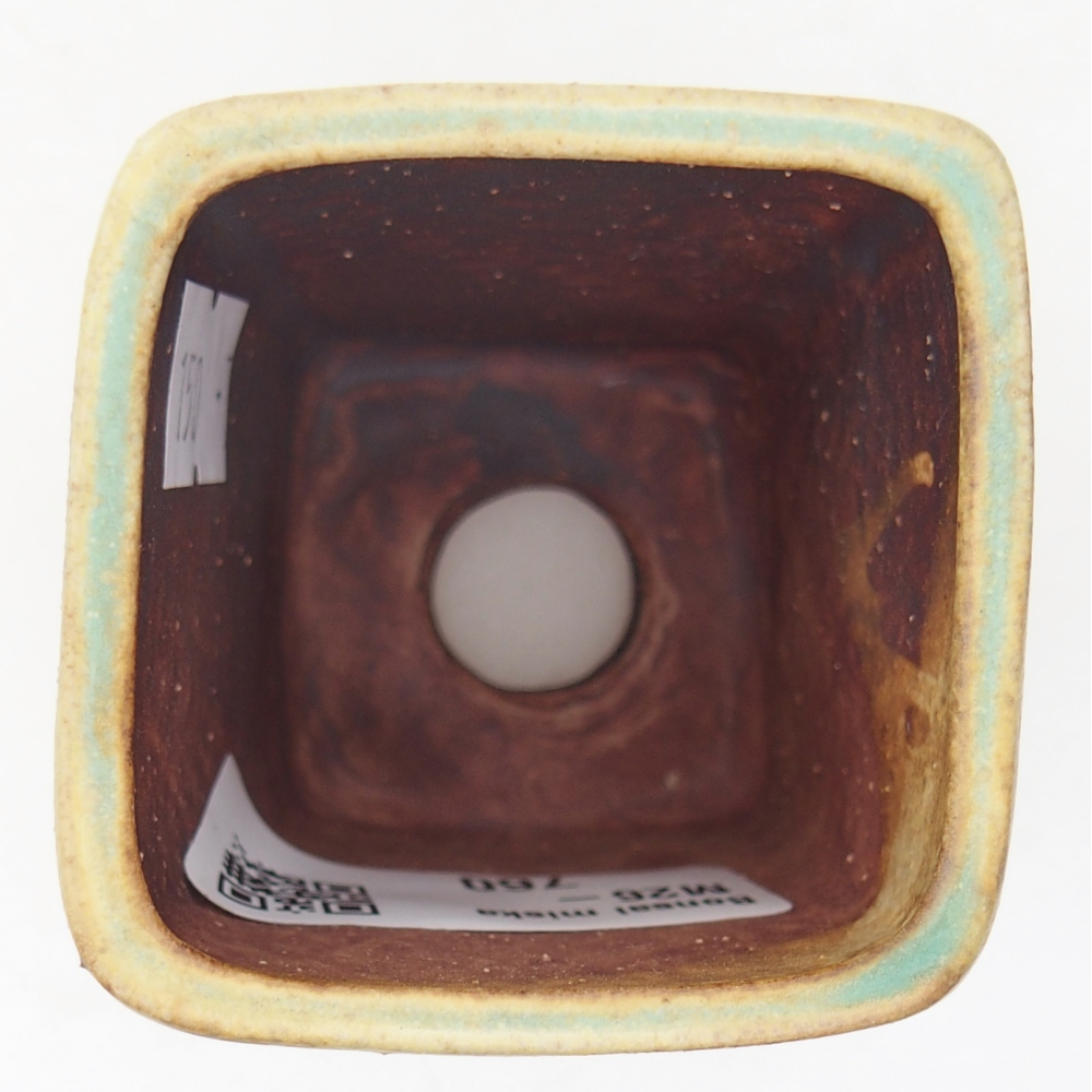 Bonsaischaal van keramiek 5 x 5 x 6,5 cm, groen