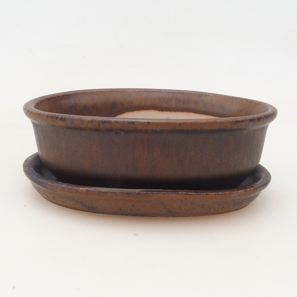 Bonsaischaal + schotel H04 - 10,5x7,5x3 cm