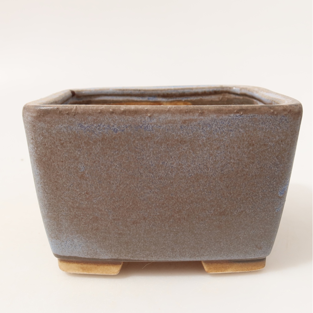 Keramische bonsaipot 13 x 13 x 8 cm, kleur: blauw