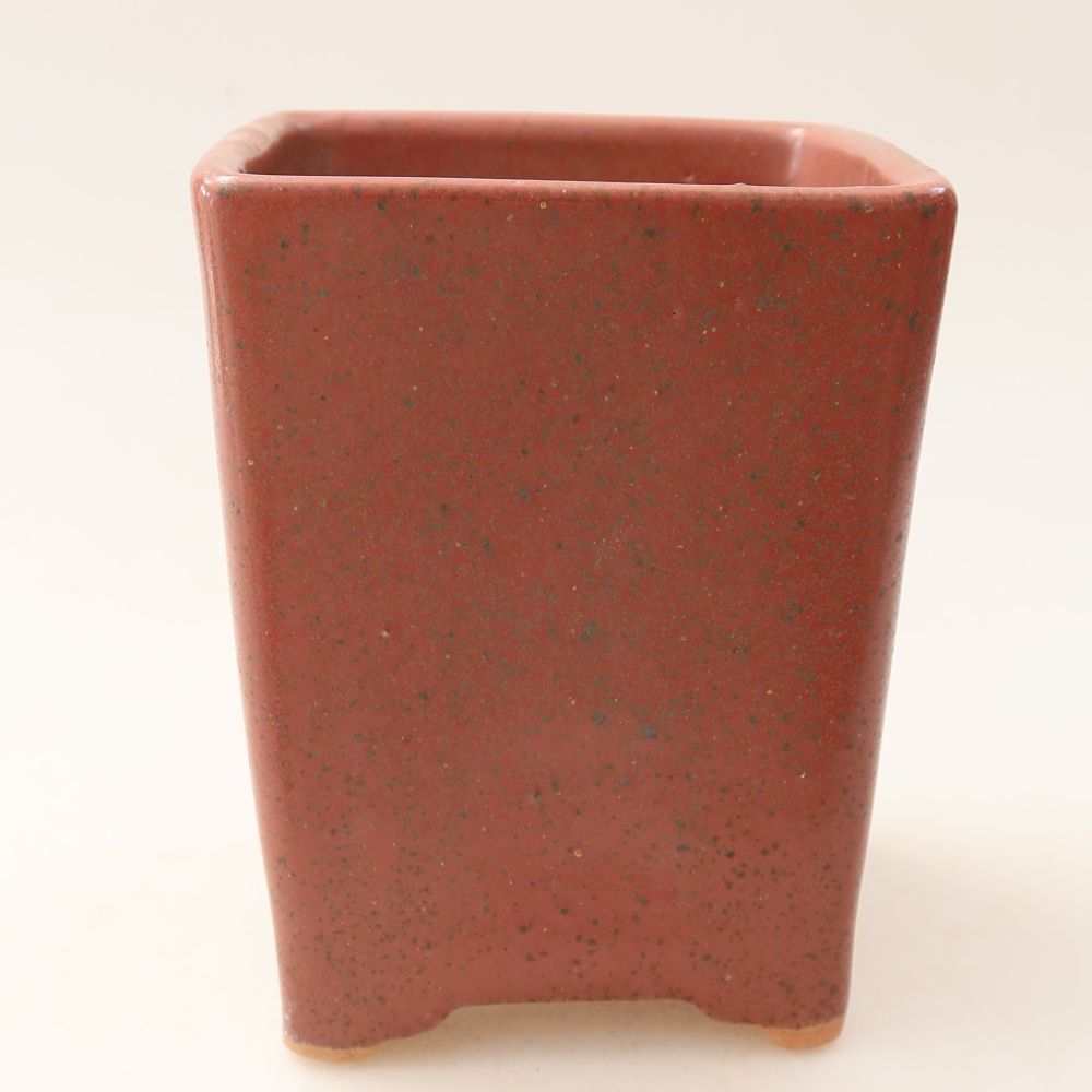 Keramische bonsaischaal 9 x 9 x 11,5 cm, kleur: roze