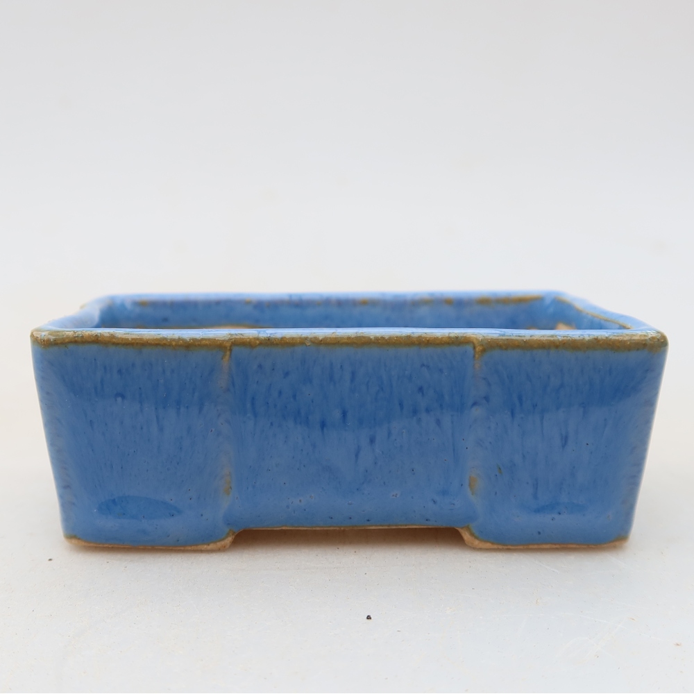 Keramische bonsaischaal 7 x 4,5 x 2,5 cm, kleur: blauw