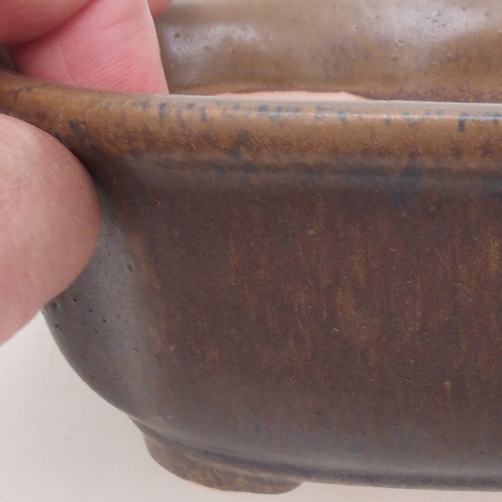 Bonsaischaal H32 - 13 x 10 x 5,5 cm - bruin