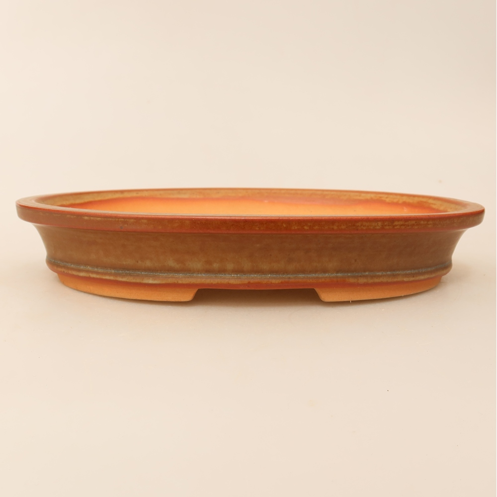 Keramische schaal  21 x 14,5 x 3,5 cm, kleur bruin