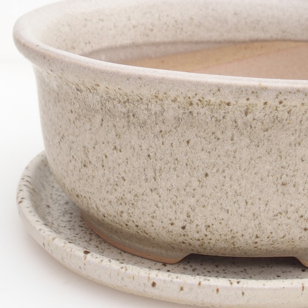 Bonsai kom + schotel H11 - 11,5 x 10 x 4 cm - groen