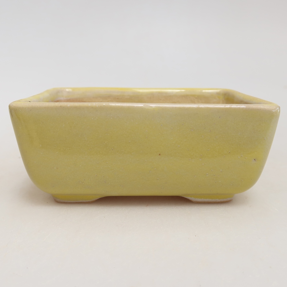 Keramische bonsaipot 10,5 x 7 x 4,5 cm, kleur geel