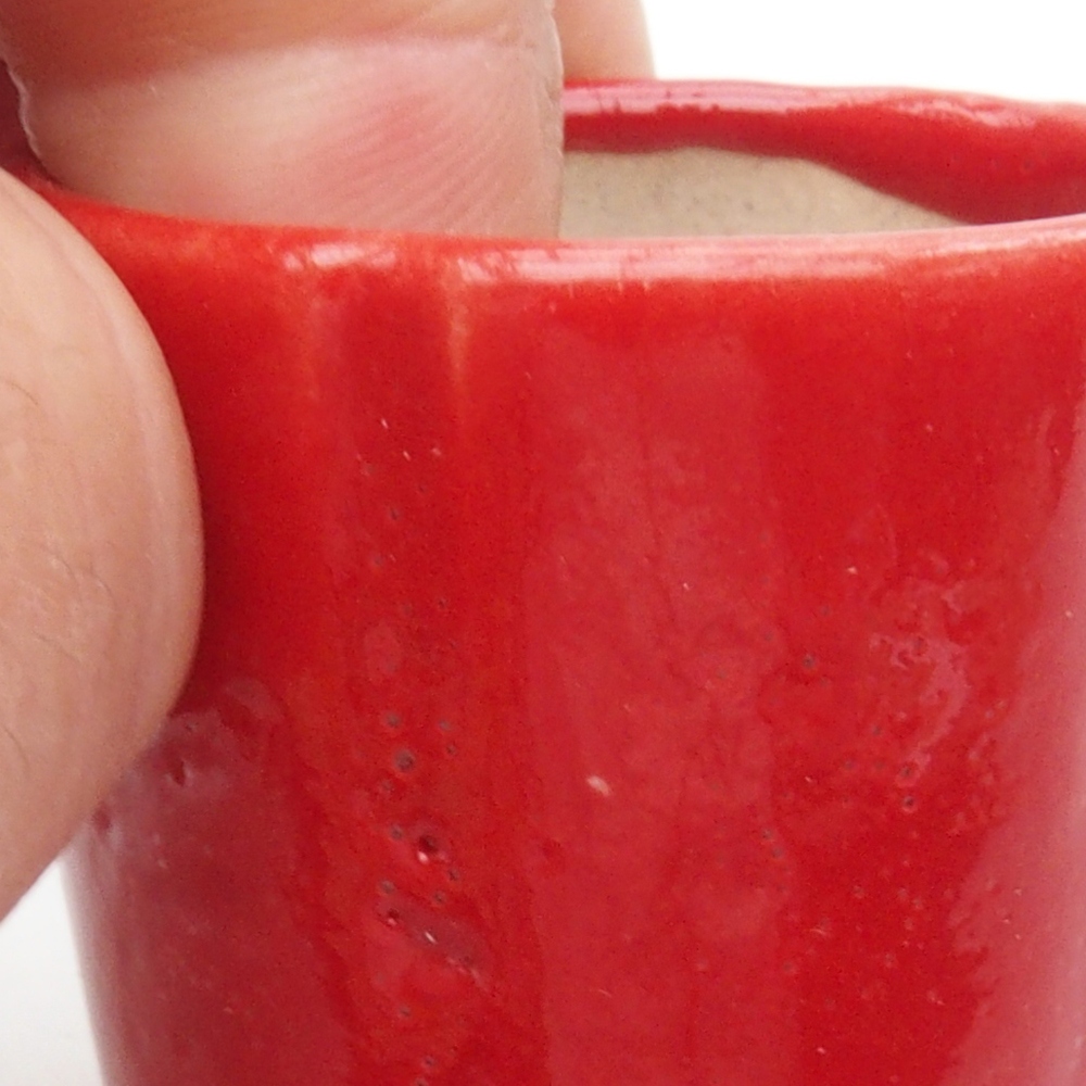 Mini bonsaischaal 3 x 3 x 5,5 cm, kleur rood