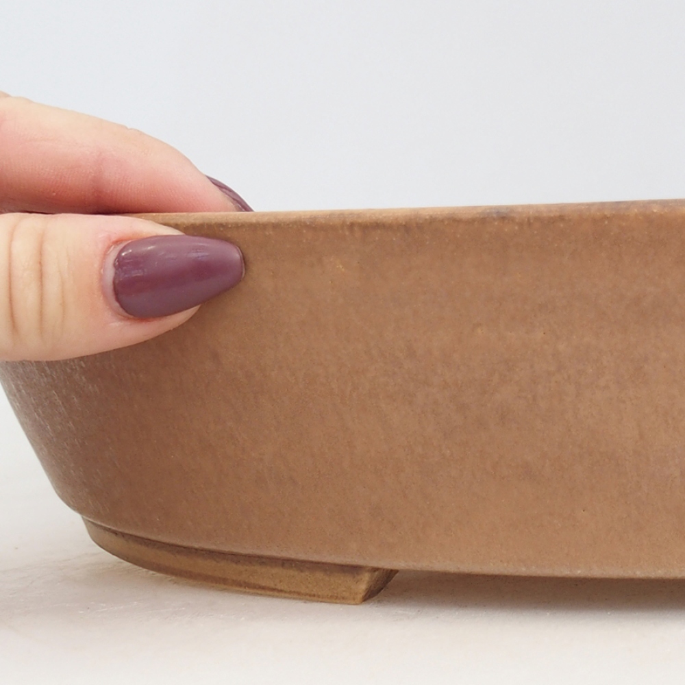 Bonsaischaal van keramiek 32 x 28 x 6 cm, roze