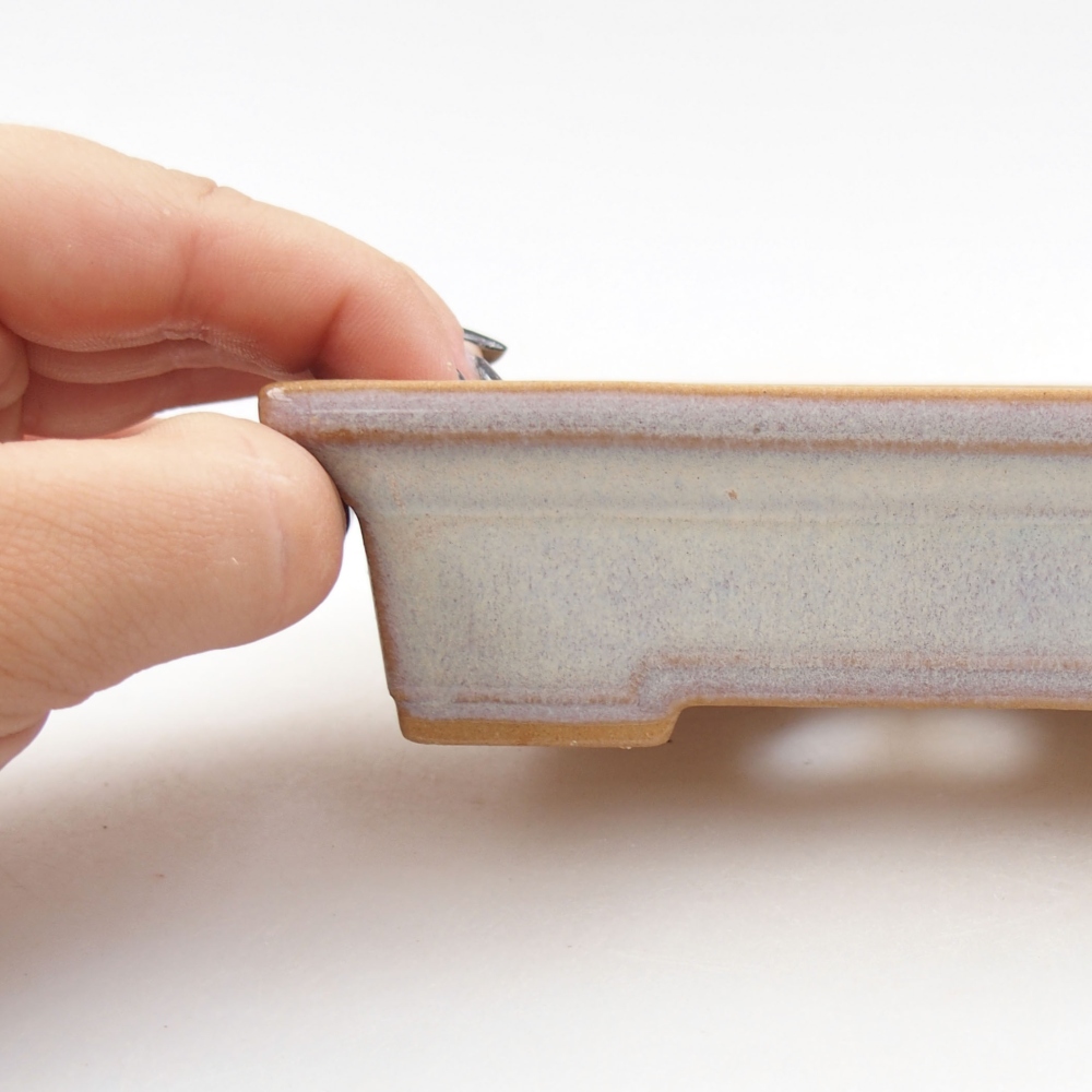 Bonsaischaal van keramiek 22 x 17 x 5 cm, groen