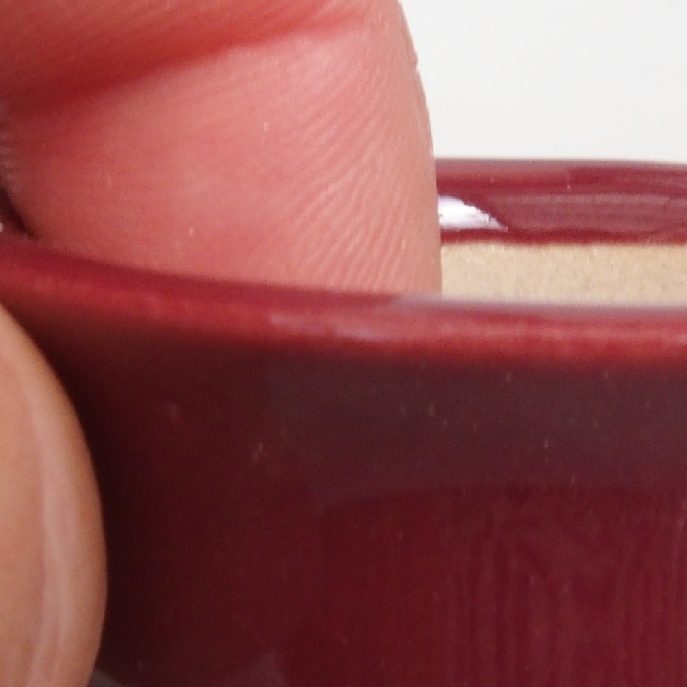 Mini bonsaischaal 4,5 x 4,5 x 2,5 cm, bordeauxrood