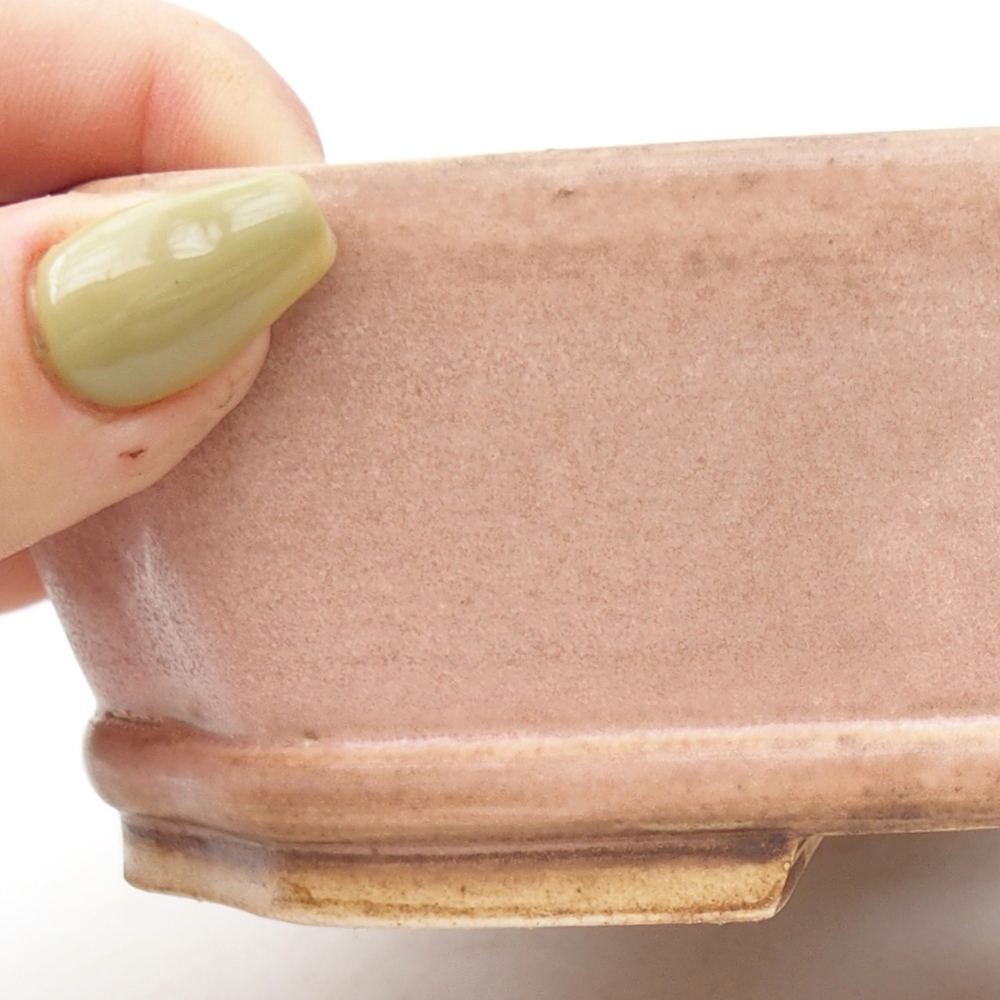 Bonsaischaal van keramiek 17 x 14,5 x 5 cm, roze