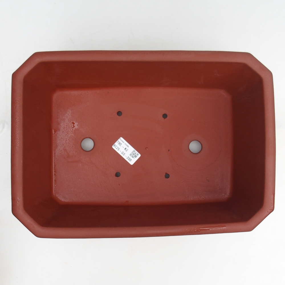 Bonsaischaal van keramiek 32,5 x 23 x 11,5 cm, baksteenkleur