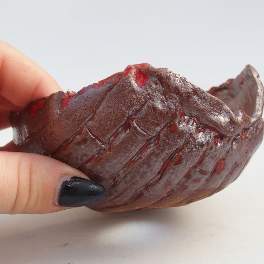 Keramisch Schelp 10 x 9,5 x 5,5 cm , kleur bruin